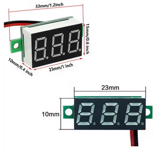 Voltmétre 30V DC (2 Fils)